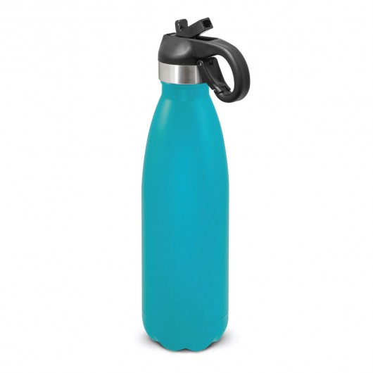 Flip Lid Powder Coated Vacuum Bottles light blue